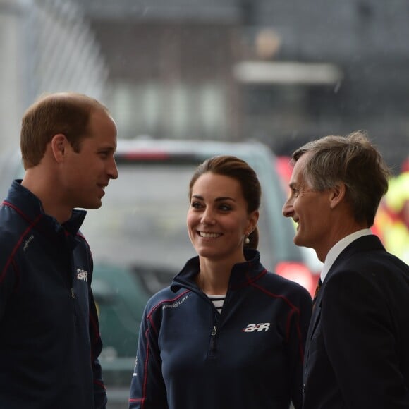 Le prince William et la duchesse de Cambridge, Kate Middleton, assistent à l'America's Cup World Series (ACWS) de Portsmouth, le 26 juillet 2015.