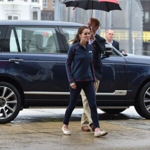 Le prince William et la duchesse de Cambridge, Kate Middleton, assistent à l'America's Cup World Series (ACWS) de Portsmouth, le 26 juillet 2015.