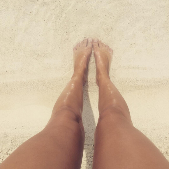 Miss France 2015, Camille Cerf, en vacances. Juillet 2015.