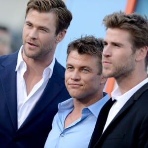 Les frères Chris Hemsworth, Luke Hemsworth et Liam Hemsworth lors de l'avant-première de "Vive les vacances (Vacation)" à Los Angeles le 27 juillet 2015