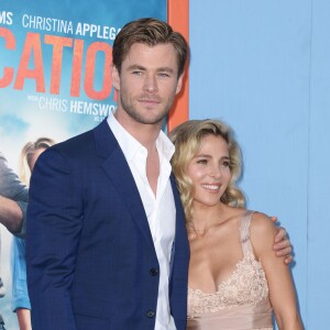 Chris Hemsworth et Elsa Pataky lors de l'avant-première de "Vive les vacances (Vacation)" à Los Angeles le 27 juillet 2015