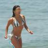Eva Longoria profite de la plage avec ses soeurs lors de ses vacances à Marbella. Le 5 juillet2015
