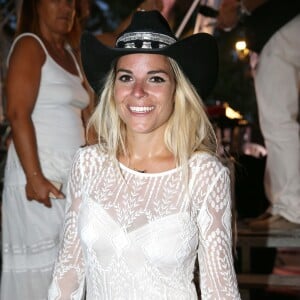 Sophie Tapie - Soirée hommage à Eddie Barclay pour les 10 ans de sa disparition, une fiesta blanche avec apéro géant, concours de boules, concerts, sur la place des Lices à Saint-Tropez, le 29 juillet 2015.  Party honoring Eddie Barclay to mark the 10th anniversary of his death, in Saint-Tropez, France, on July 29th 2015.29/07/2015 - Saint-Tropez