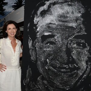 Caroline Barclay - Soirée hommage à Eddie Barclay pour les 10 ans de sa disparition, une fiesta blanche avec apéro géant, concours de boules, concerts, sur la place des Lices à Saint-Tropez, le 29 juillet 2015.