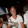 David Ginola - Soirée hommage à Eddie Barclay pour les 10 ans de sa disparition, une fiesta blanche avec apéro géant, concours de boules, concerts, sur la place des Lices à Saint-Tropez, le 29 juillet 2015.