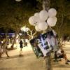 Soirée hommage à Eddie Barclay pour les 10 ans de sa disparition, une fiesta blanche avec apéro géant, concours de boules, concerts, sur la place des Lices à Saint-Tropez, le 29 juillet 2015.