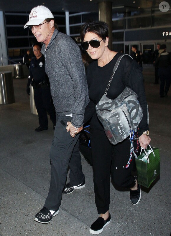 Kris Jenner et Caitlyn Jenner (ancienement Bruce) à Los Angeles, le 2 avril 2014.