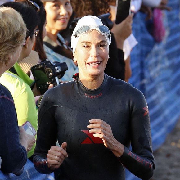 Teri Hatcher participe à un triathlon à Malibu le 14 septembre 2014. 