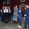 Le prince Haakon de Norvège, la princesse Mette-Marit et leurs enfants la princesse Ingrid Alexandra et le prince Sverre Magnus de Norvège assistaient dans la soirée du 24 juillet 2015 à la représentation de la grande fresque historique au Festival de Saint Olav à Stiklestad.