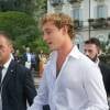 Pierre Casiraghi - Arrivées à la fête de pré-mariage religieux de Pierre Casiraghi et Beatrice Borromeo sur l'île de Isola Bella une des Iles Borromées, sur le Lac Majeur en Italie, le 31 juillet 2015.