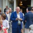 Jean Pigozzi - Arrivées à la fête de pré-mariage religieux de Pierre Casiraghi et Beatrice Borromeo sur l'île de Isola Bella une des Iles Borromées, sur le Lac Majeur en Italie, le 31 juillet 2015.