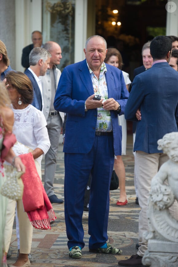 Jean Pigozzi - Arrivées à la fête de pré-mariage religieux de Pierre Casiraghi et Beatrice Borromeo sur l'île de Isola Bella une des Iles Borromées, sur le Lac Majeur en Italie, le 31 juillet 2015.
