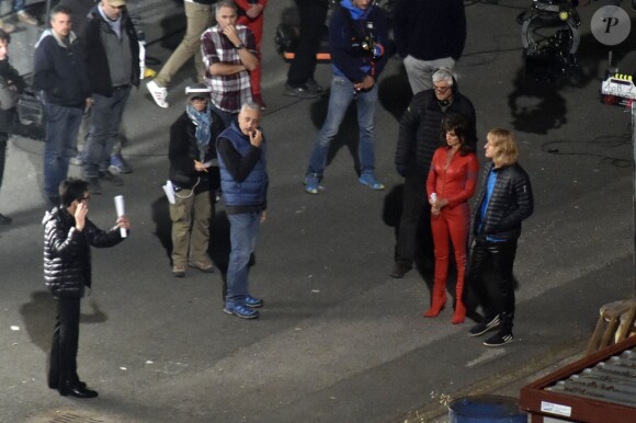Penélope Cruz sur le tournage du film Zoolander 2 avec Ben Stiller et Owen Wilson à Rome, le 26 avril 2015.