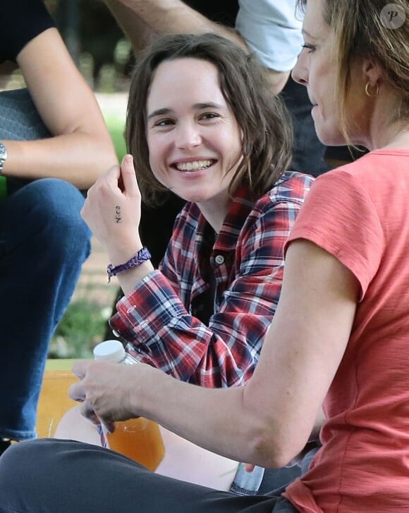 Ellen Page et Allison Janney sur le tournage du film "Tallulah" à New York le 12 juin 2015