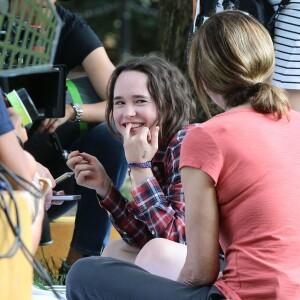 Ellen Page et Allison Janney sur le tournage du film "Tallulah" à New York le 12 juin 2015