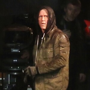 Ryan Reynolds, Morena Baccarin, Gina Carano et Ed Skrein sont sur le tournage du film "Deadpool" à Vancouver le 1er avril 2015