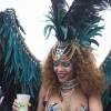 Rihanna participe à la parade du Grand Kadooment lors du Crop Over Festival, à la Barbade. Bridgetown (capitale de la Barbade), le 3 août 2015.