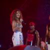 Rihanna lors du concert de Machel Montano à la Barbade. Le 2 août 2015.