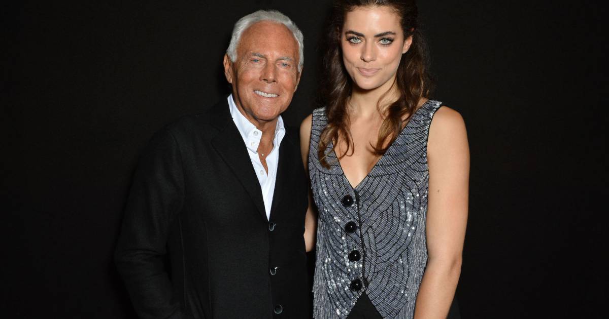 Alyson Le Borges Et Sa Mere Alyson Le Borges, fille d'Anthony Delon, avec Giorgio Armani le 2