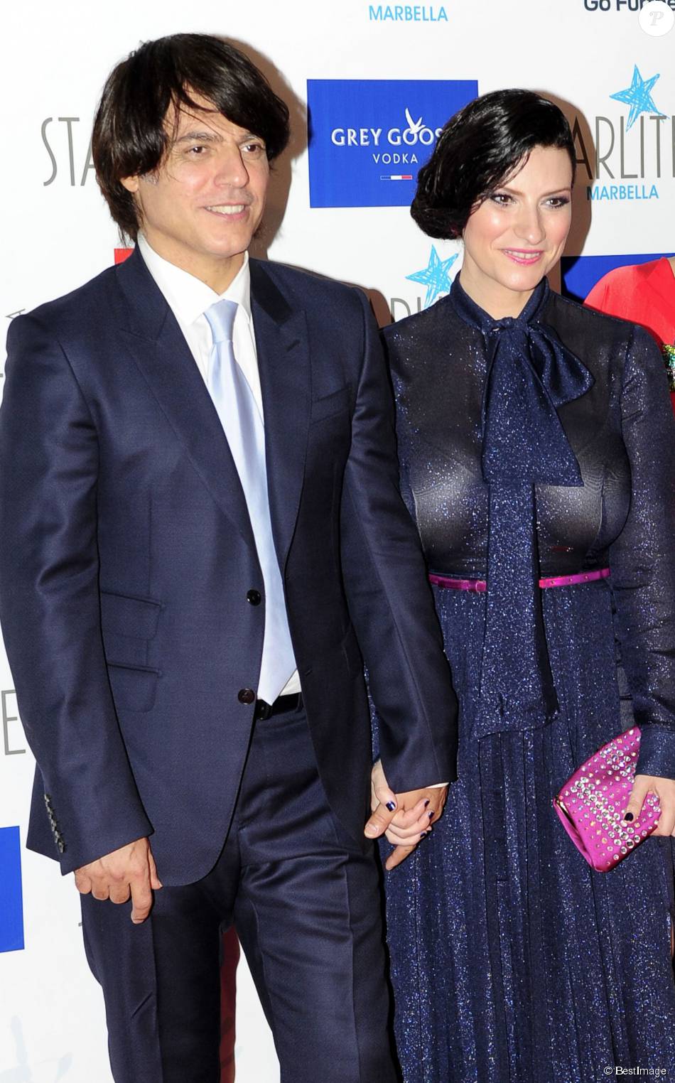 Laura Pausini et son fiancé Paolo Carta People lors du Starlite Gala à Marbella, le 9 août