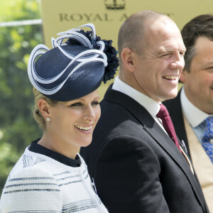 Mike Tindall et Zara Phillips à Ascot, le 19 juin 2015.