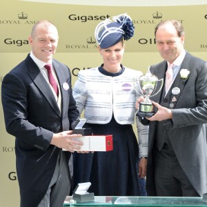 Mike Tindall et Zara Phillips à Ascot, le 19 juin 2015.