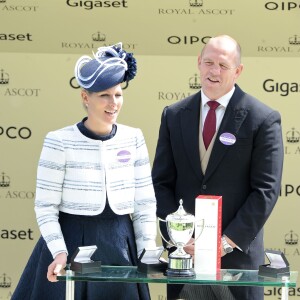 Mike Tindall et Zara Phillips à Ascot, le 19 juin 2015.