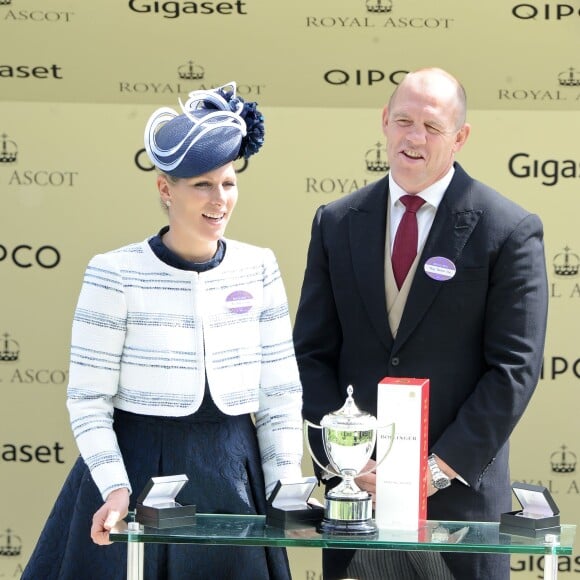 Mike Tindall et Zara Phillips à Ascot, le 19 juin 2015.