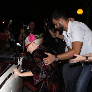 Lady Gaga et Lisa Vanderpump sont allées dîner au Lisa's Pump Lounge à West Hollywood, Los Angeles, le 12 août 2015