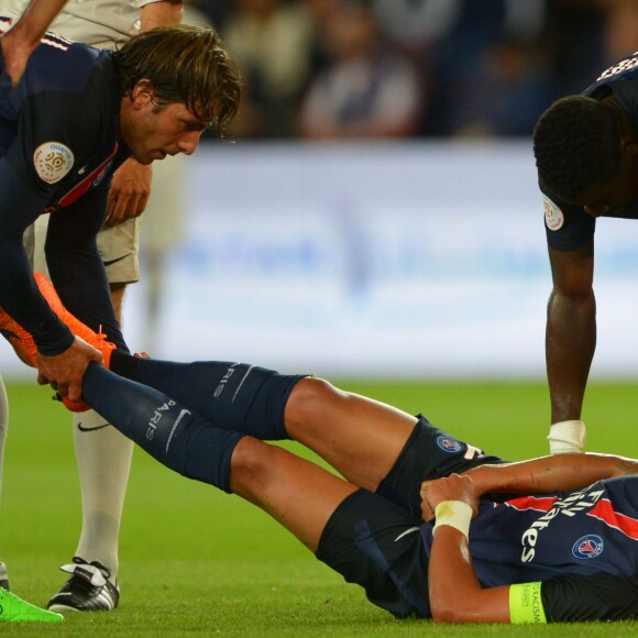 Match PSG-GFC Ajaccio lors de la 2ème journée de la Ligue 1 au Parc des Princes à Paris, le 16 août 2015.