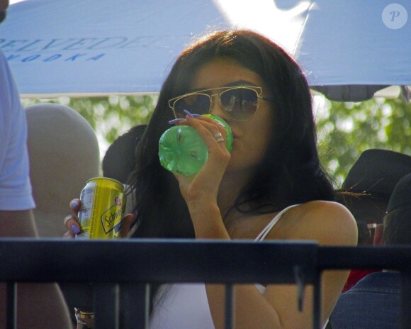 Kylie Jenner fête son 18ème anniversaire au BeachClub, à Montréal. Le 16 août 2015.