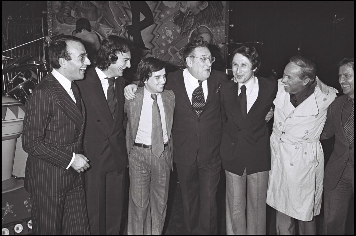 Photo Archives Yves Mourousi, Laurent Rossi, Thierry Le Luron, Leon Zitrone, Michel Drucker Photo Archives Yves Mourousi, Laurent Rossi, Thierry Le Luron, Leon Zitrone, Michel Drucker