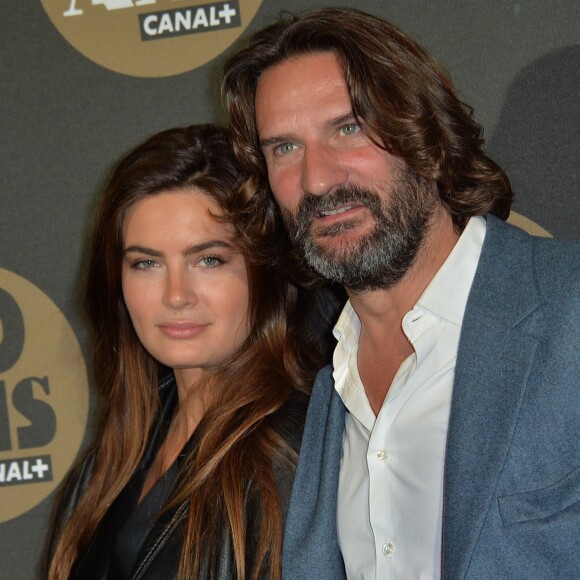 Frédéric Beigbeder et sa femme Lara Micheli - Soirée des 30 ans de Canal + au Palais de Tokyo à Paris le 4 novembre 2014.