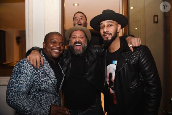 Exclusive - Kehinde Wiley, Mr. Brainwash, David Grutman et Swizz Beatz à Miami, le 2 décembre 2014.