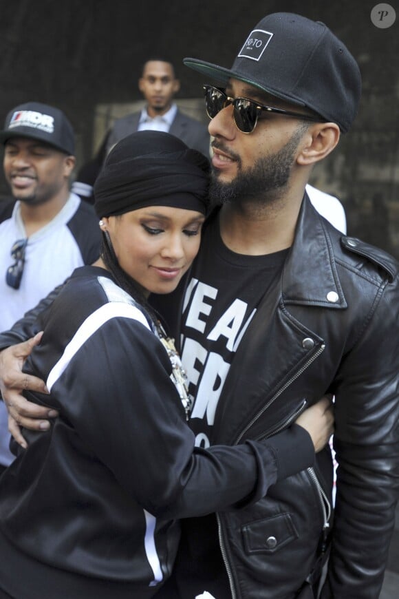 Alicia Keys et son mari Swizz Beatz à New York. Le 14 octobre 2014.