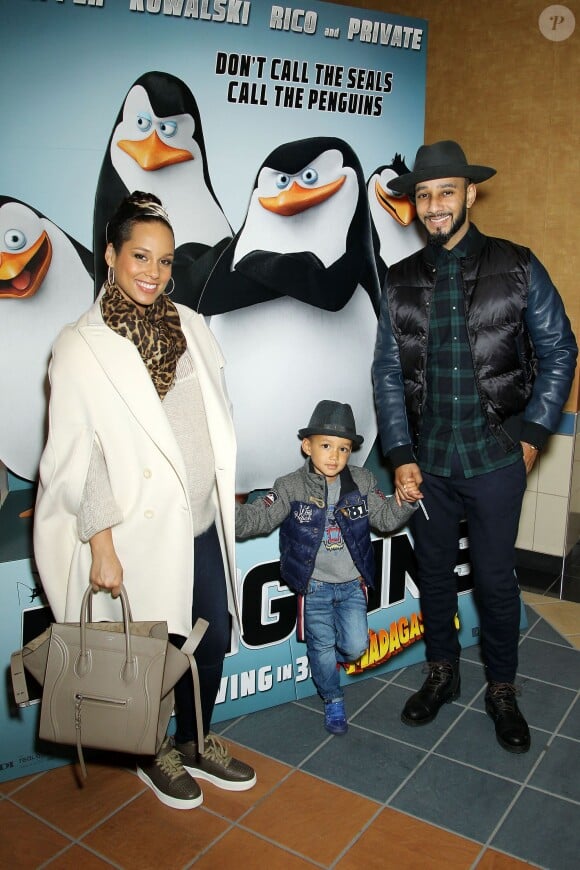Alicia Keys, Swizz Beatz et leur fils Egypt à New York. Le 16 novembre 2014.