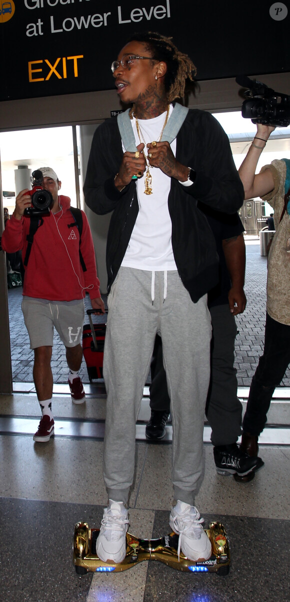 Wiz Khalifa, à l'aéroport de Los Angeles, le 18 août 2015.