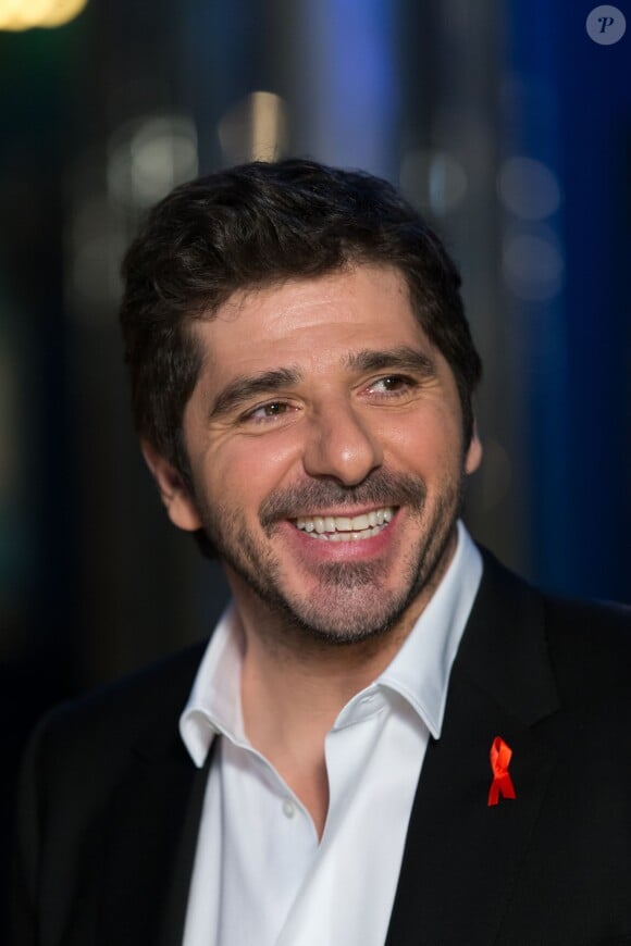 Exclusif - Patrick Fiori, aux Folies Bergère, à Paris, le 11 mars 2015.