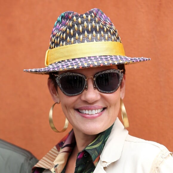 Cristina Cordula - Jour 11 - People dans le village lors du tournoi de tennis de Roland Garros à Paris le 3 juin 2015.