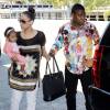 Tracy Morgan, sa femme Megan Wollover et leur fille Maven arrivent à LAX le 28 mars 2014
