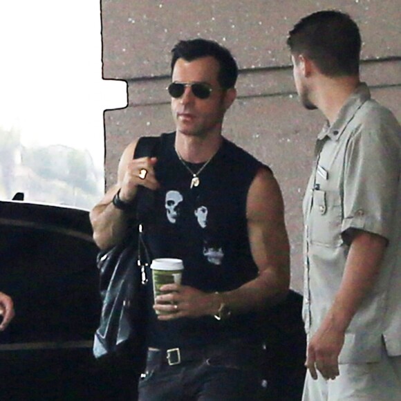 Exclusif - Justin Theroux sur le tournage de la série "The Leftlovers" saison 2 à Austin au Texas, le 27 août 2015.