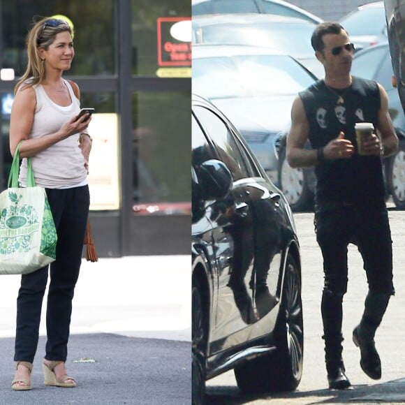 Exclusif - Justin Theroux et Jennifer Aniston ont repris le chemin des studios ! Justin est sur le tournage de la série "The Leftlovers" saison 2 à Austin au Texas, le 27 août 2015. L'actrice est, de son côté, de retour sur le tournage de son prochain film "Mother's Day" à Atlanta le même jour