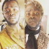 Kyle Jean-Baptiste avant et après être passé au maquille pour le rôle de Jean Valjean dans la comédie musicale "Les Misérables", à Broadway, été 2015.