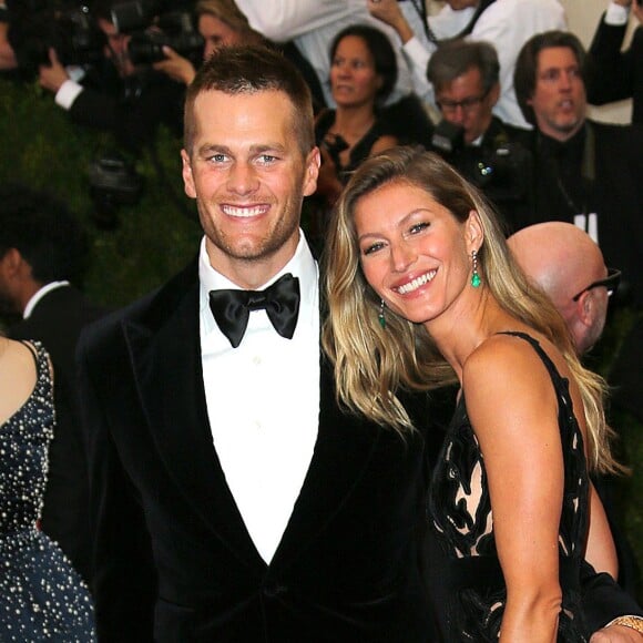 Tom Brady et sa femme Gisele Bündchen - Soirée du Met Ball / Costume Institute Gala 2014: "Charles James: Beyond Fashion" à New York. Le 5 mai 2014.