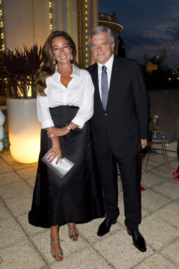 Katia et Sidney Toledano (président de Christian Dior S.A.) assistent au 18e Grand Bal de Deauville, au profit de l'association Care France. Deauville, le 29 août 2015.