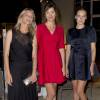 Mélanie Laurent, Alice Pol et Ana Girardot, toutes trois habillées en Christian Dior, assistent au 18e Grand Bal de Deauville, au profit de l'association Care France. Deauville, le 29 août 2015.