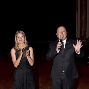 Mélanie Laurent et Phillippe Lévêque (directeur général de Care France) assistent au 18e Grand Bal de Deauville, au profit de l'association Care France. Deauville, le 29 août 2015.