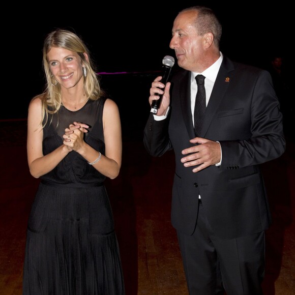Mélanie Laurent et Phillippe Lévêque (directeur général de Care France) assistent au 18e Grand Bal de Deauville, au profit de l'association Care France. Deauville, le 29 août 2015.