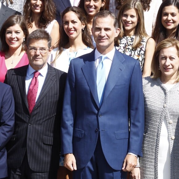 Letizia d'Espagne lors d'une audience à la Zarzuela avec une délégation de la FEDER le 3 septembre 2015 à Madrid.