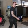 David Beckham arrive à l'aéroport de Los Angeles le 29 juillet 2015.